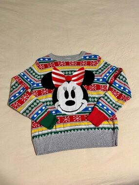 Disney Santa Minnie Mouse Holiday Sweater Size Woman US XS